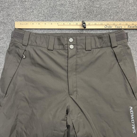 Salomon Pants Mens 38 Brown Gray GORE-TEX Ski Snow Waterproof Shell Breathable - Picture 11 of 16